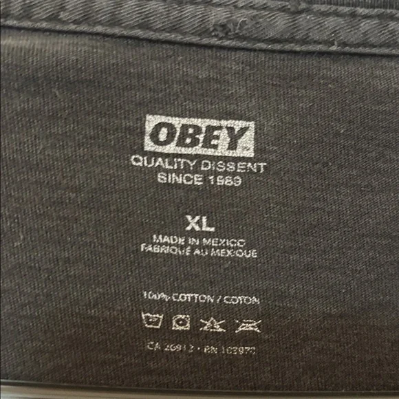 Obey Black Short Sleeve Tee with Graphic - Picture 4 of 6
